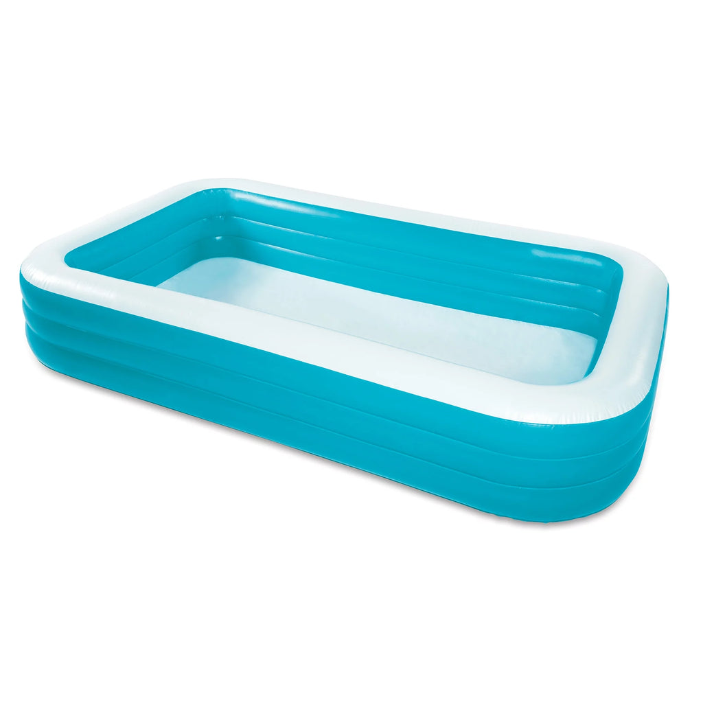 10-Foot Rectangular Inflatable Family Pool, Blue T70139
