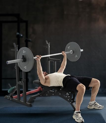 Adjustable Short Squat Rack with J-hooks Q7037