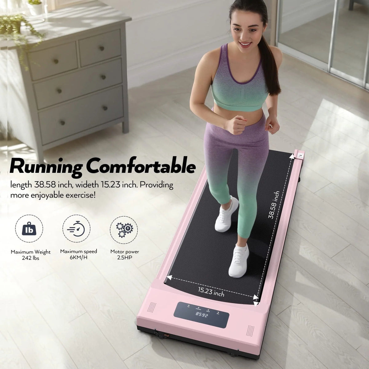 Under Desk Treadmill with Remote Control White W823043