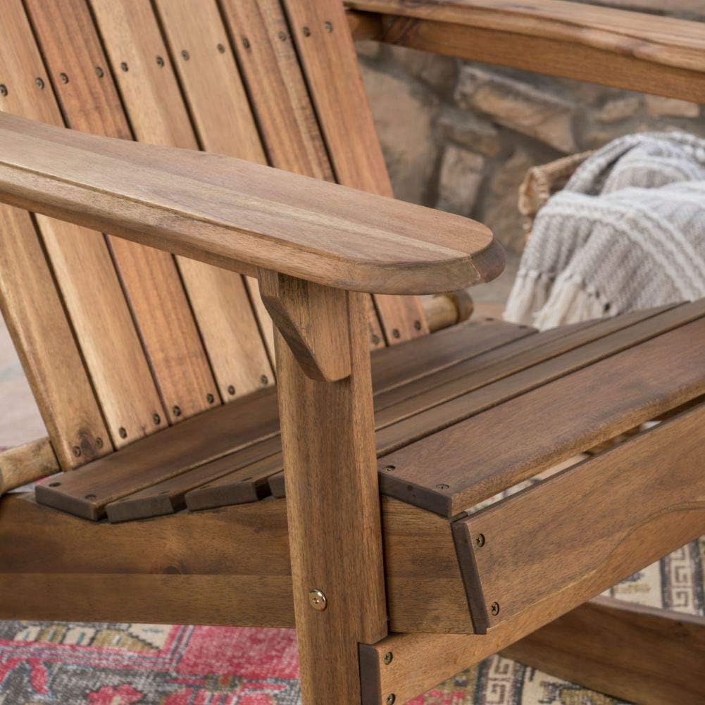 Natural Stained Acacia Wood Adirondack Rocking Chair H968