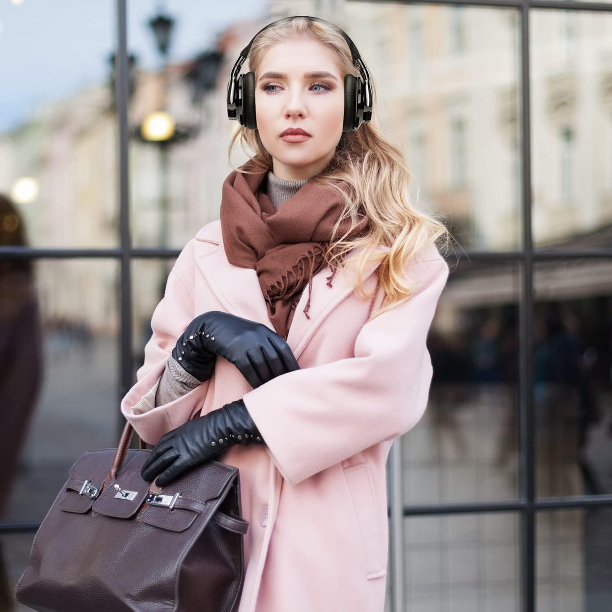 Active Noise Cancelling Wireless Bluetooth Over Ear Headphones with Microphone I55236