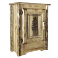 Accent Cabinet with Laser Engraved Pine Design Q518313