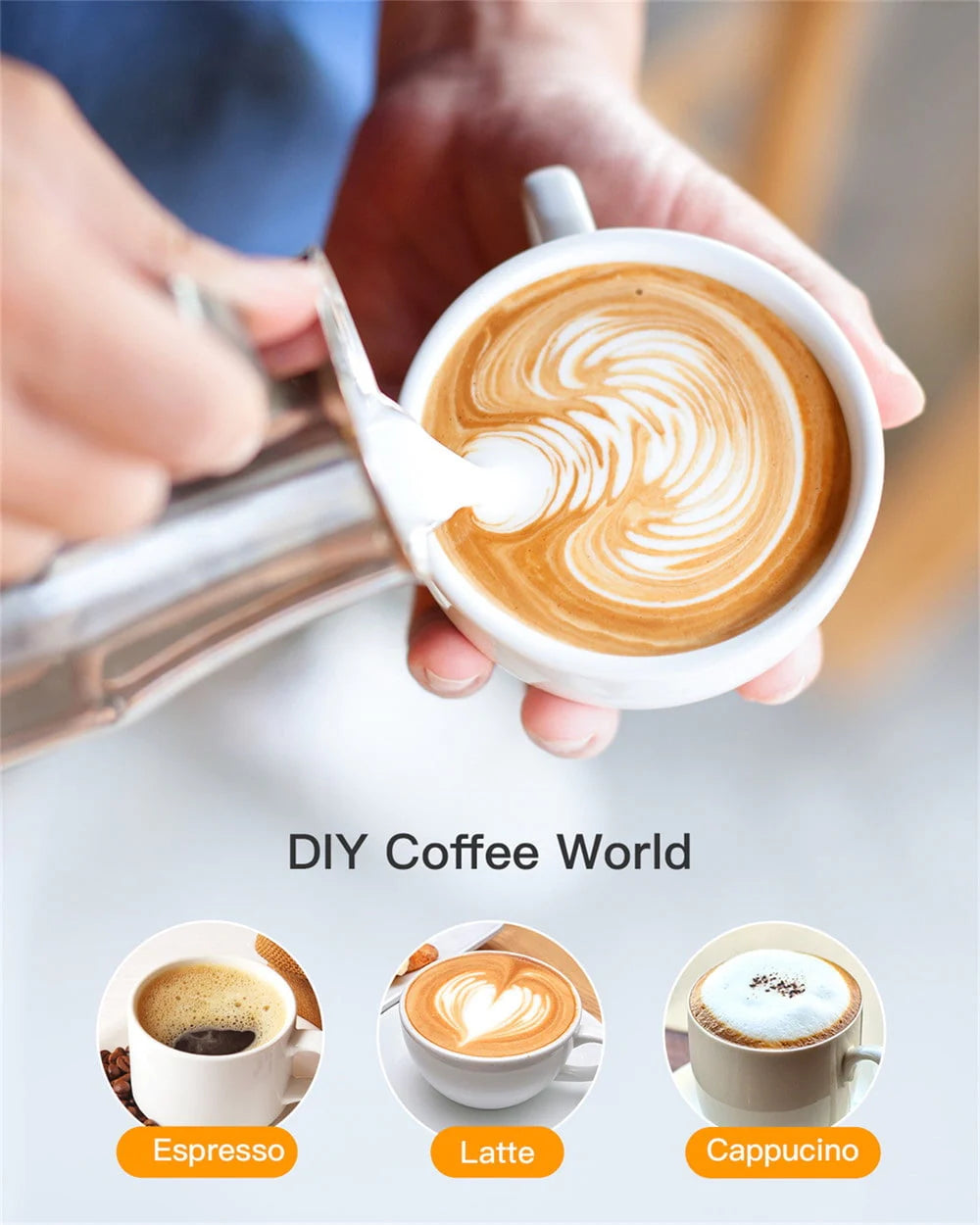 Black 1-4 Cup Steam Espresso Machine with Milk Frother Z681