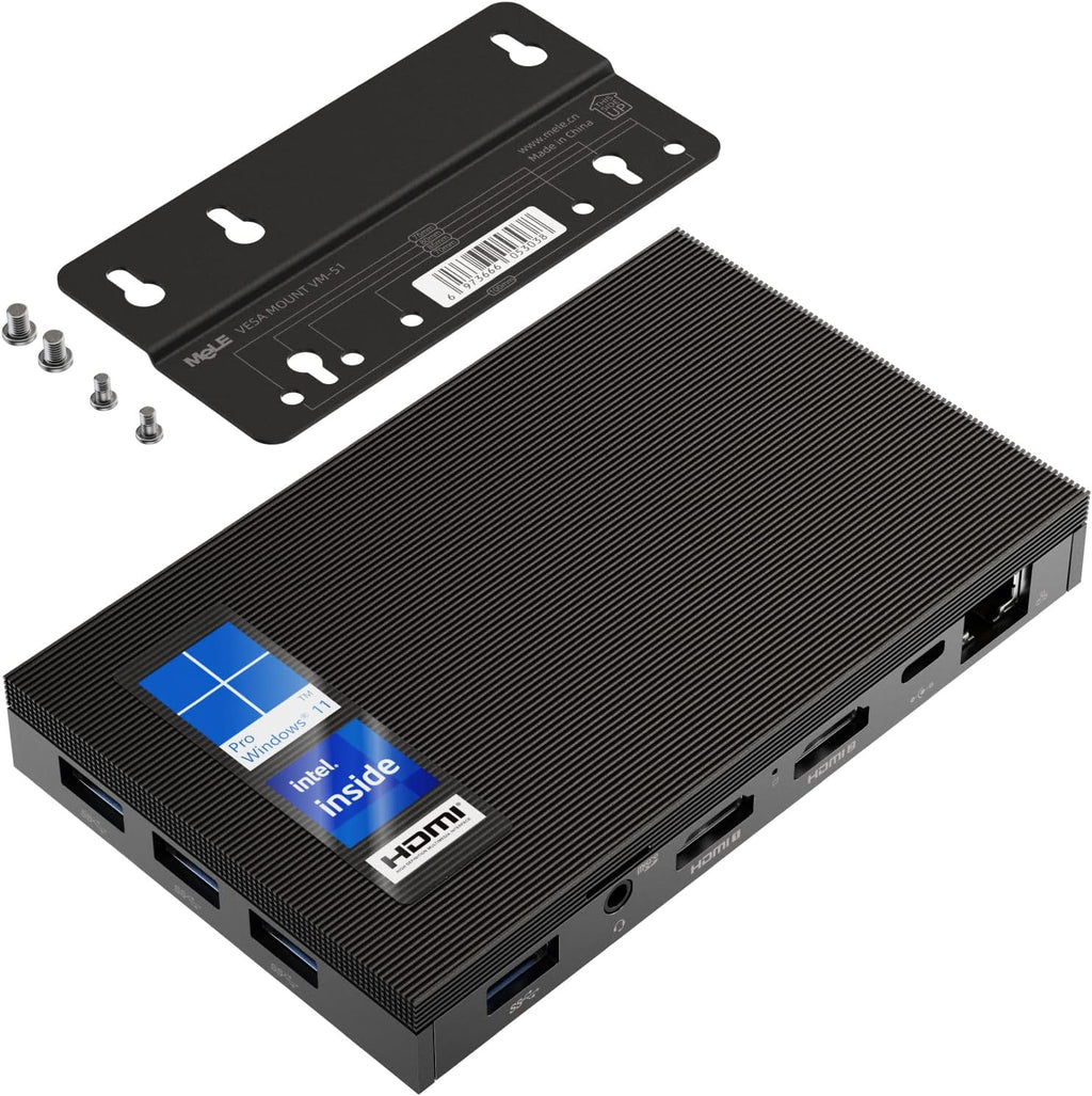 Fanless Mini PC Window11 Pro Celeron J4125 8GB/128GB Small Desktop Computer V99570