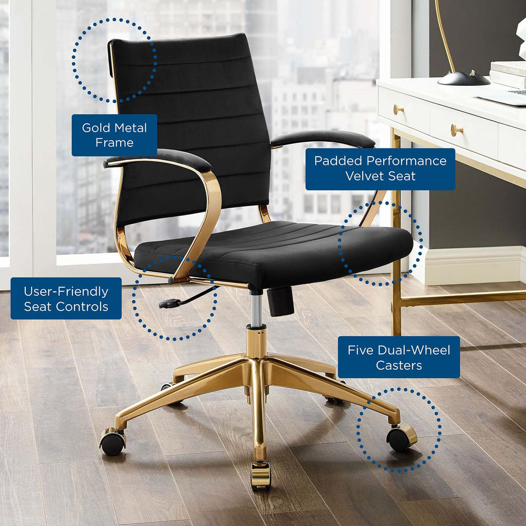 Black Velvet Office Chair T29287