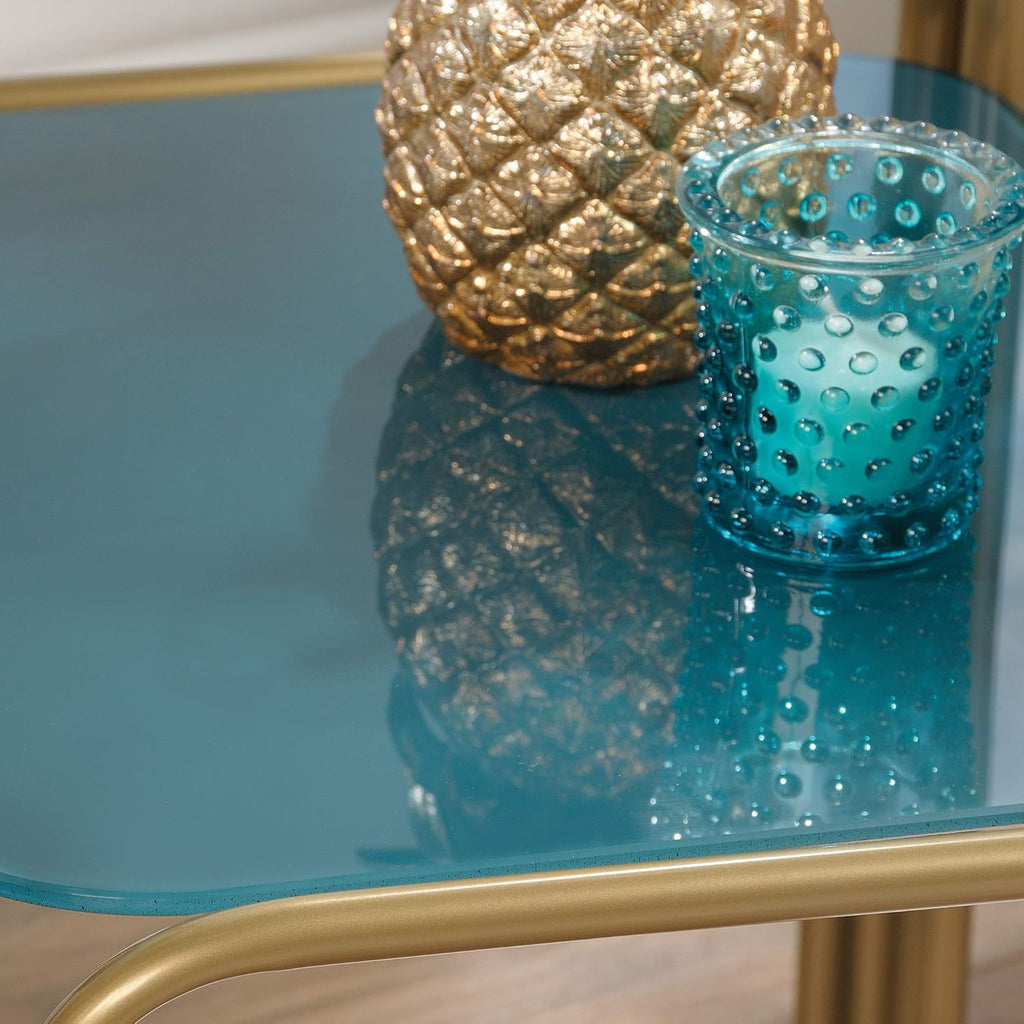 End Table Satin Gold Finish A92728