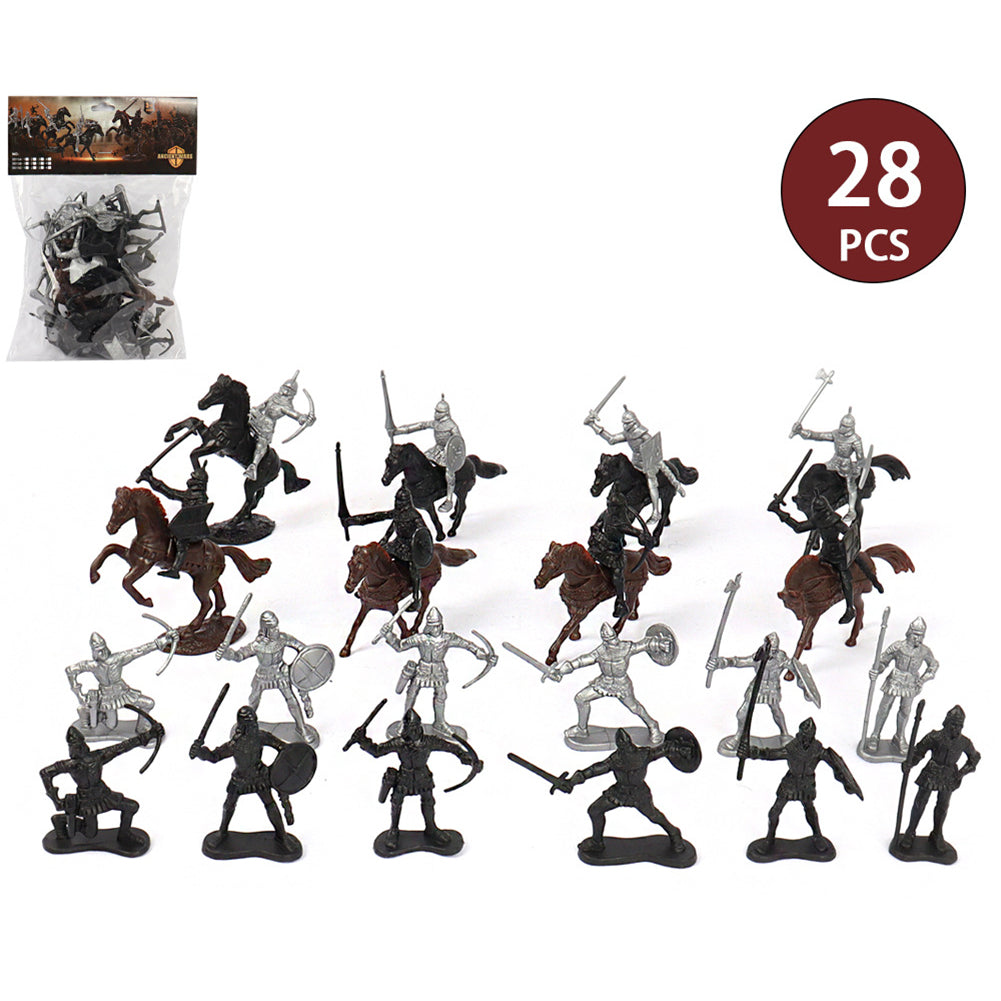 28 Pcs Medieval Toy Soldier Figures V333