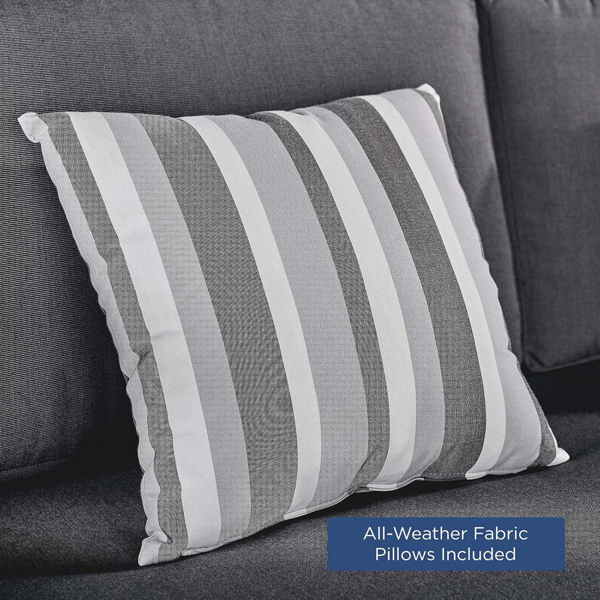 Light Gray Acacia Wood Patio Loveseat M618