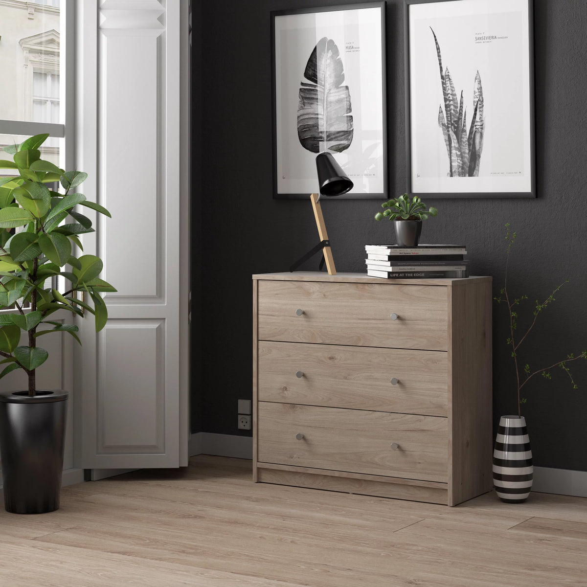 White 3 Drawer Dresser R535994