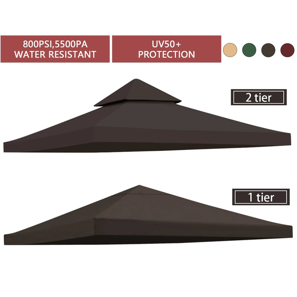 10FTx10FT Replacement Canopy Top Gazebo Tent Sunshade Cover U4340