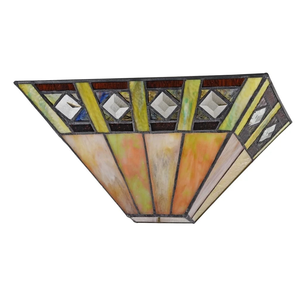 Black/Stained Glass Wall Sconce P263