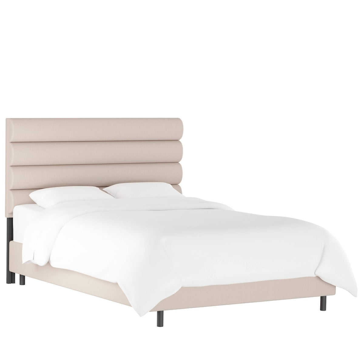 Full Velvet Ivory Bed B266021