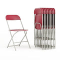 Set of 10 Black Plastic Folding Chairs P3759