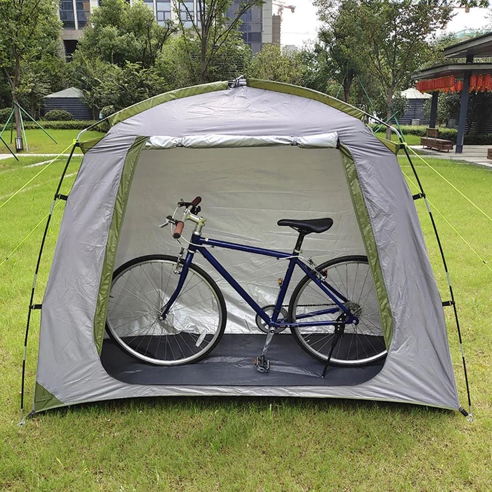 Silver Coated Polyester Waterproof Bike Shelter Storage Shed O6638