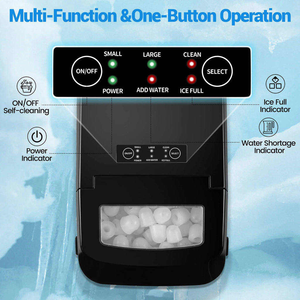 Portable Countertop Ice Maker with Ice Scoop and Basket L393162