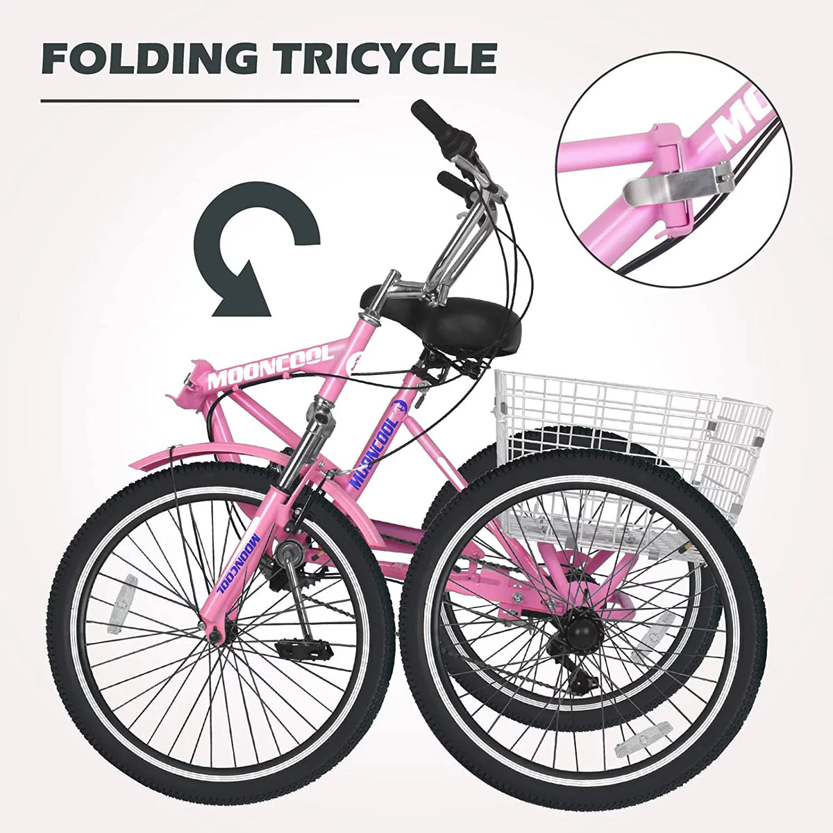7 Speed Adult Tricycle with Cargo Basket Q1094