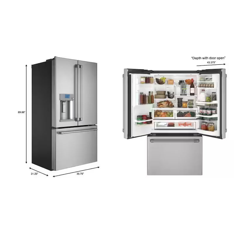 22.2 cu. ft. Smart French Door Refrigerator with Hot Water Dispenser Y863807