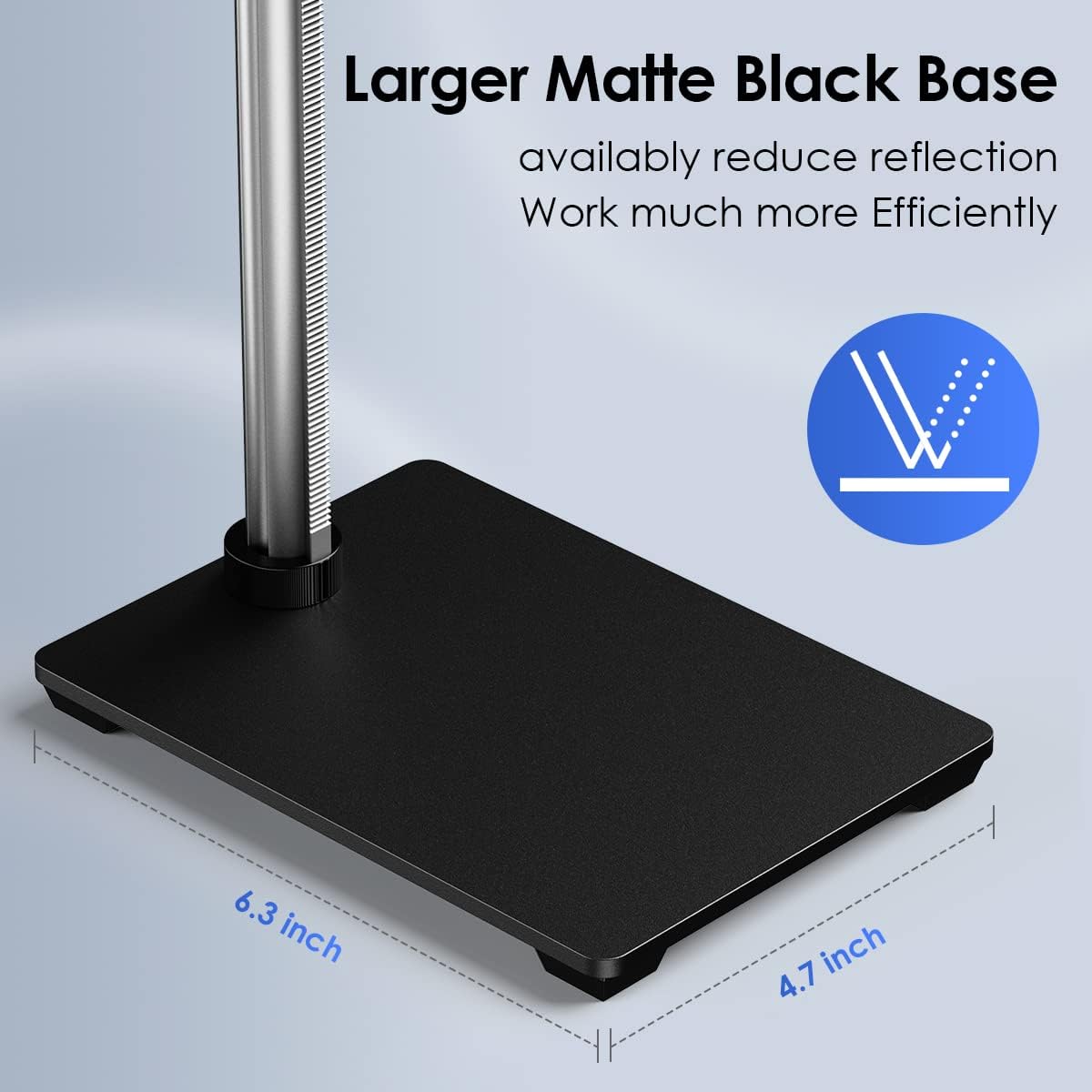 Microscope Base Stand Universal Holder Desktop Support Bracket for Max 1.4 Diameter USB LCD Digital Microscope Magnifier Camera, Aluminum Alloy T358953