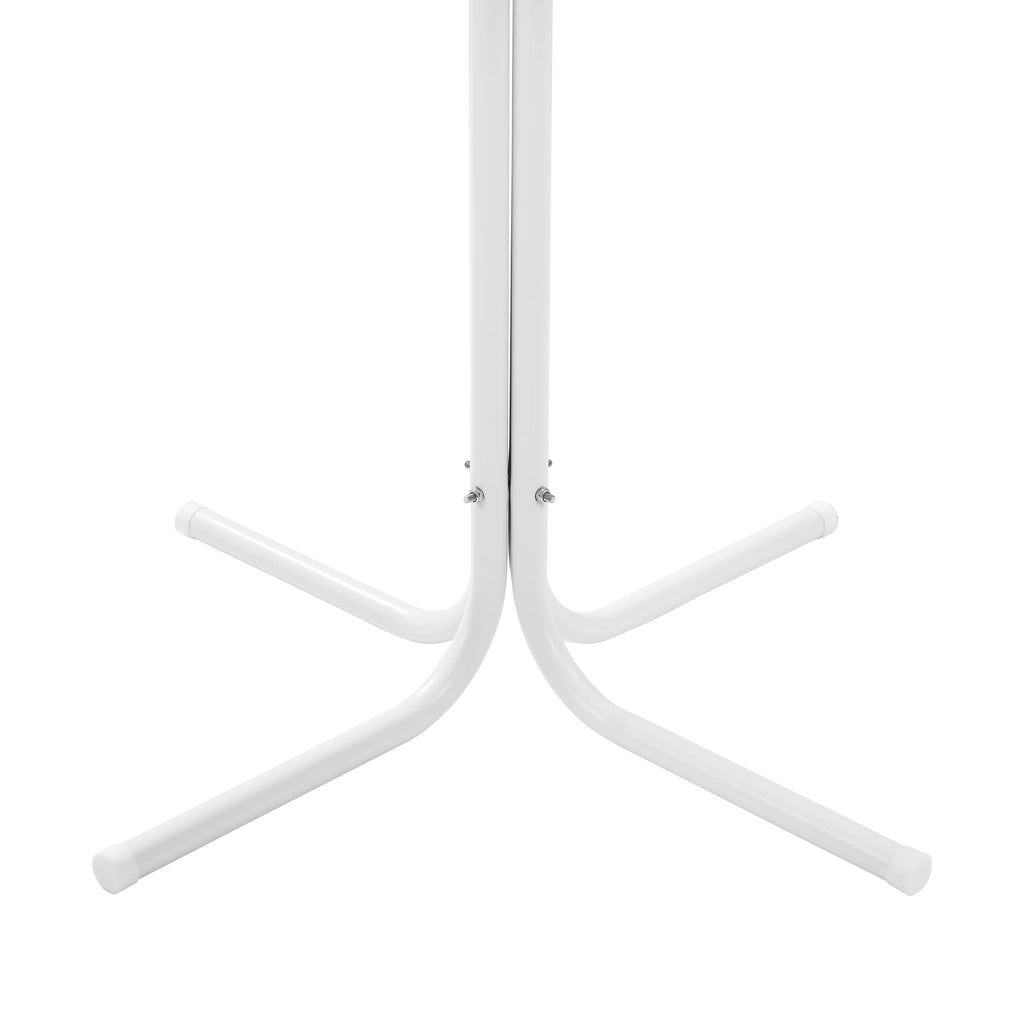 White Satin Metal Outdoor Bistro Table P74782