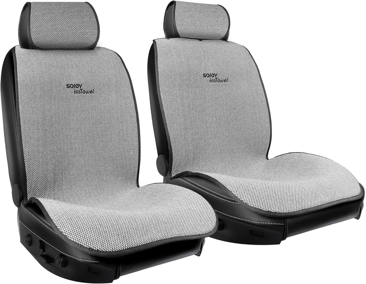 Black and White Car Seat Cushion Cover for Front of 2 Seats M738