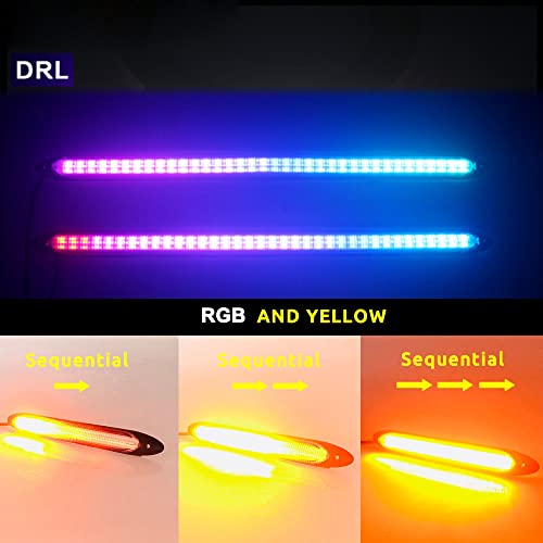 12V Waterproof LED Daytime Running Lights Strip 2Pcs L3039
