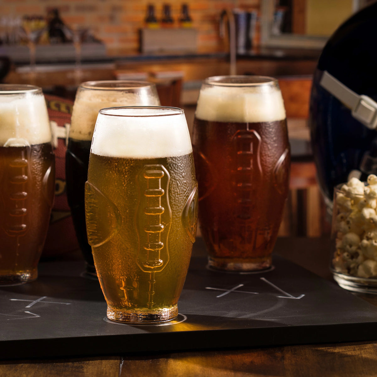 Set of 8 Football Tumbler Glasses, 23-ounce A4262