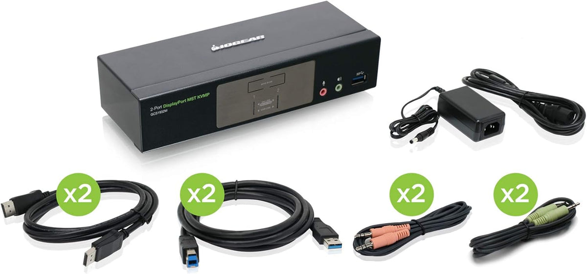 4K DisplayPort KVMP Switch with HDMI and DisplayPort Out USB 3.0 and RS-232 X26137