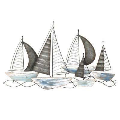 Metal Sailboats Wall Decor S50155