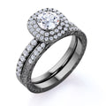 Vintage Gothic Wedding Ring Set A52953
