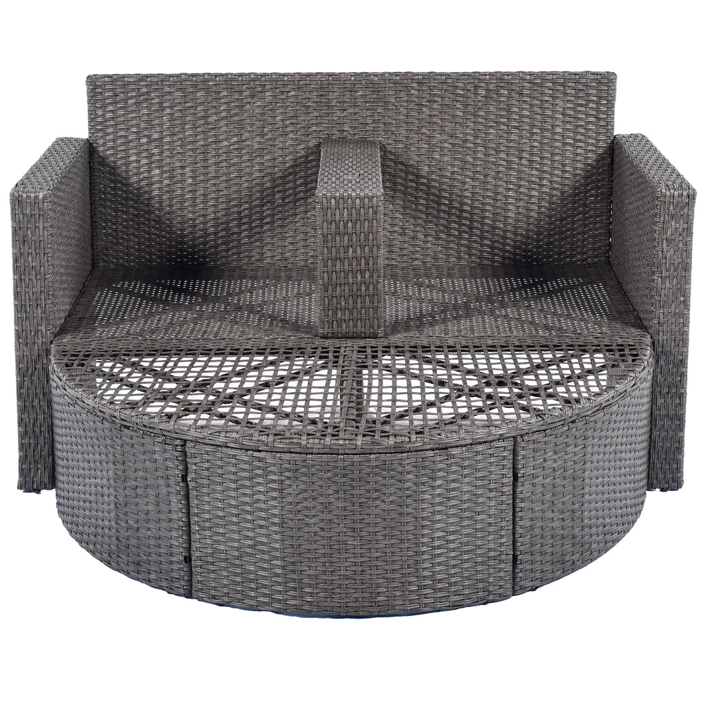 4 Pcs All-Weather PE Rattan Wicker Sofa Set with Coffee Table N368
