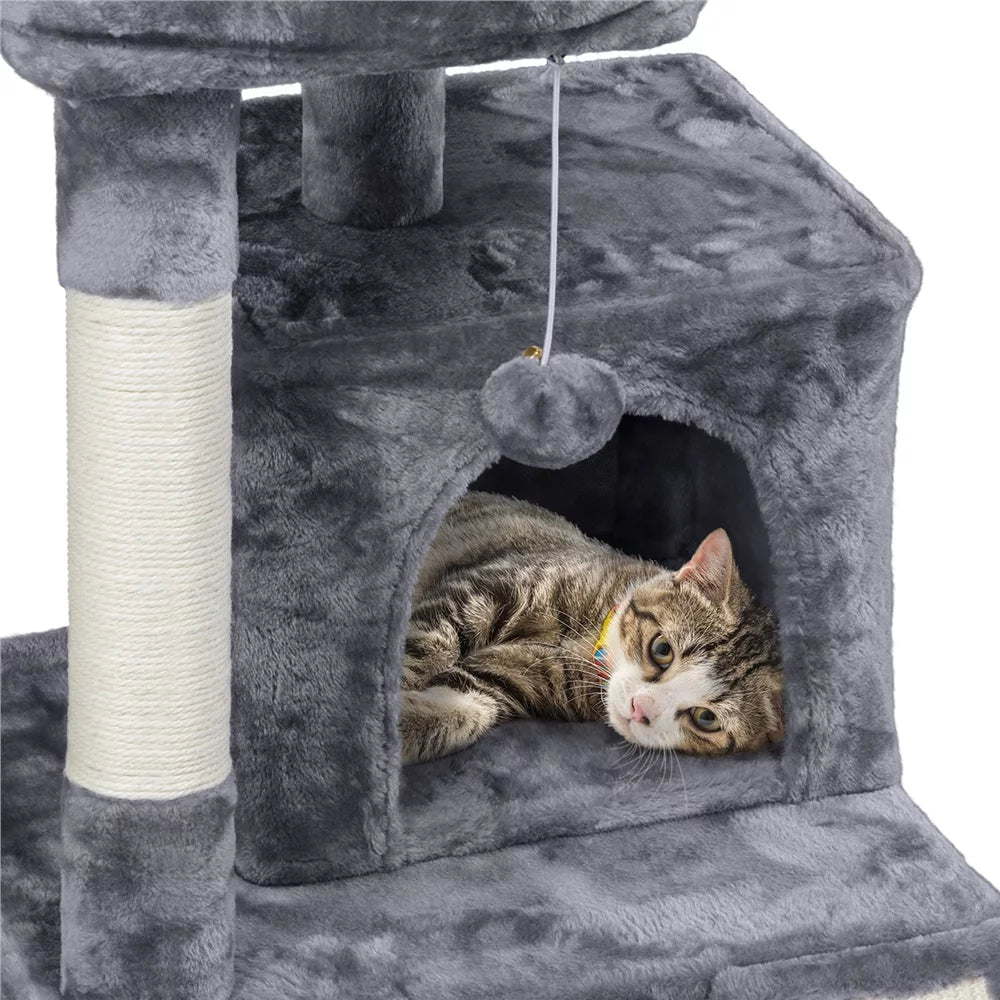 Multilevel Cat Tree with Condos Perches Scratching Posts Q368