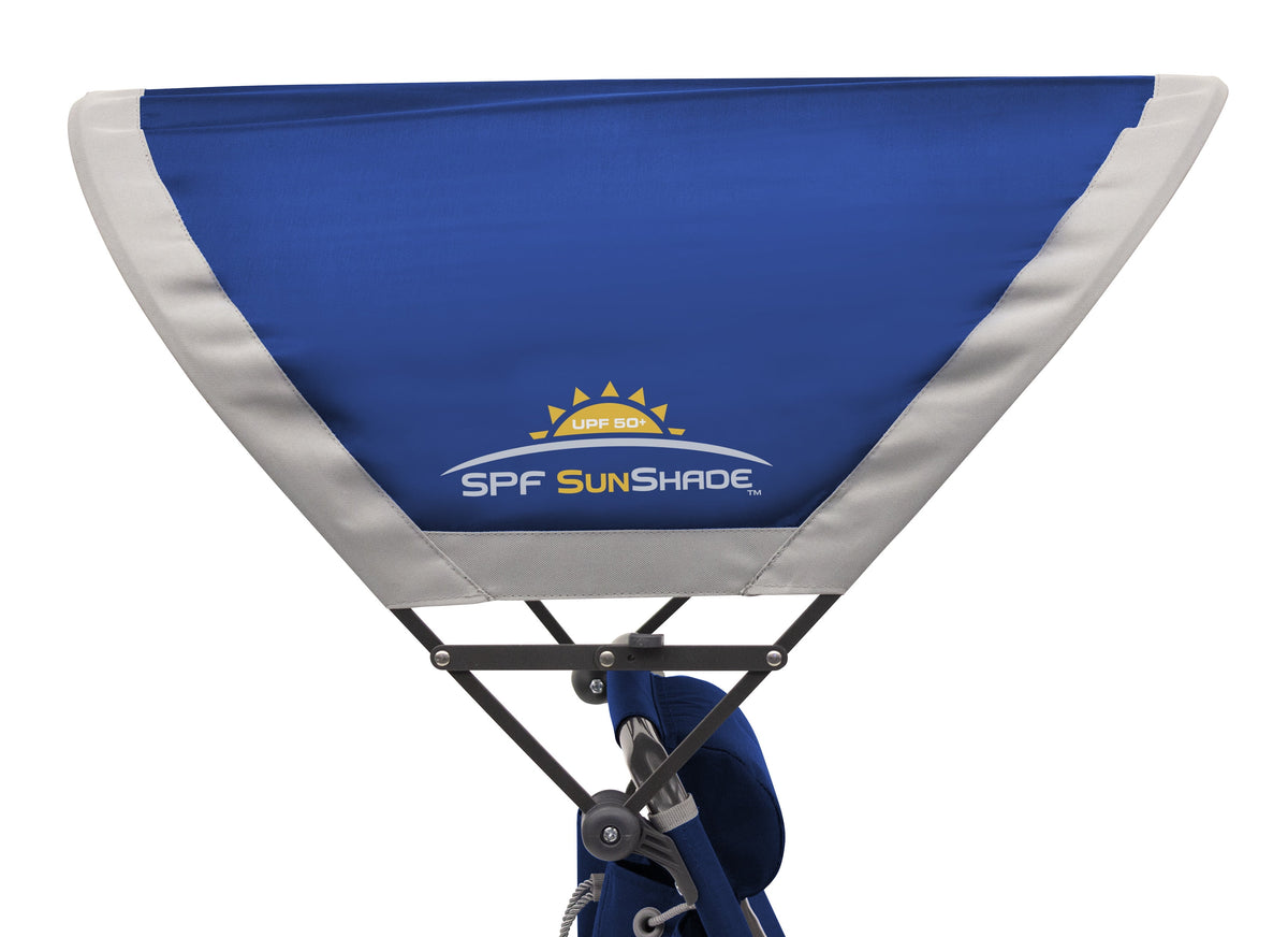 Blue Reclining Canopy Camping Chair Q429