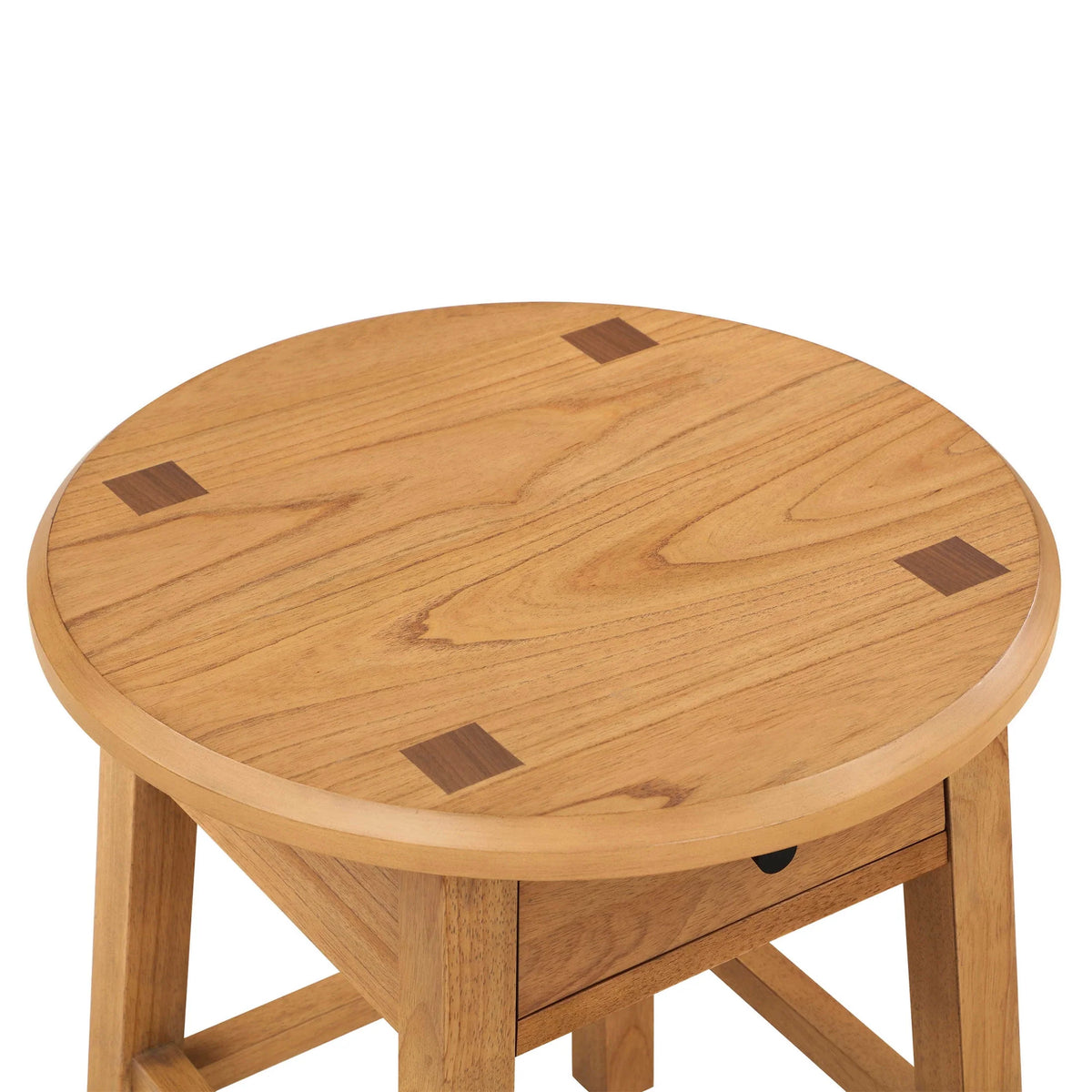 Round Side Table with Solid Wood Frame E2242
