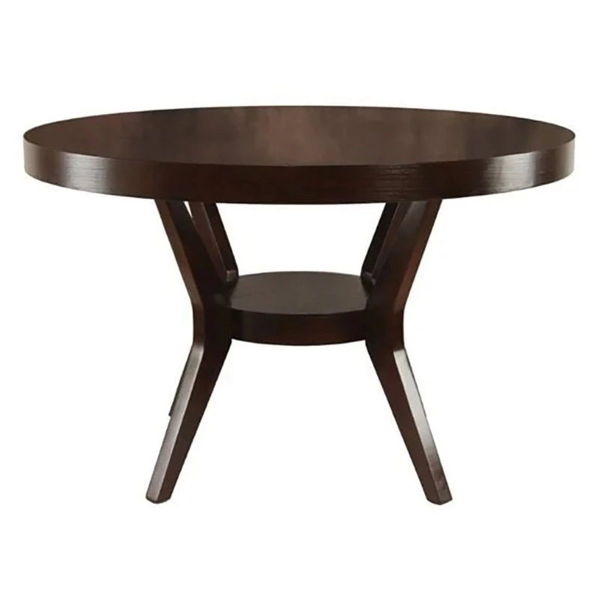 Contemporary Wood 1-Shelf Dining Table in Espresso M5755