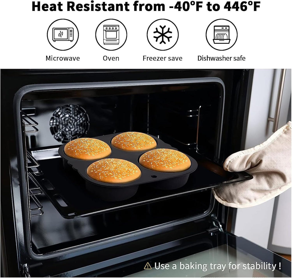 Nonstick Silicone Hamburger Bun Mold R885