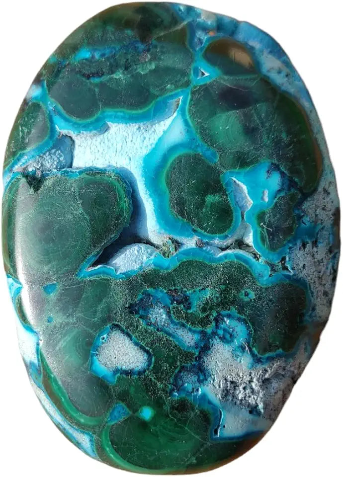 Chrysocolla Malachite Palmstone Crystal 2.11 Oz E6325