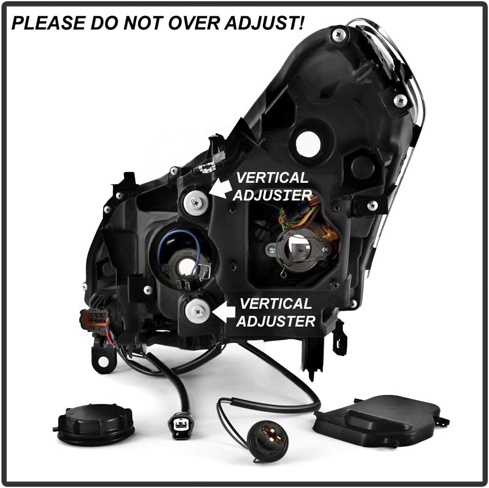 Black Headlights with LED Switchback DRL Z9434