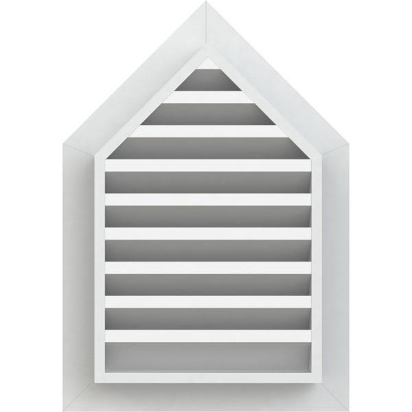 24x22W x 32x22H Peaked Top Gable Vent, PVC S626593
