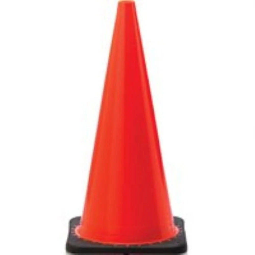 28 in H PVC Fluorescent Orange Traffic Safety Cone Z823476