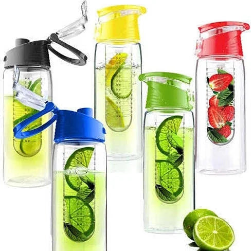 Fruit Cola Bottle with Built-In Straw & Flip Top Cap F250960