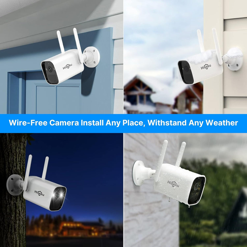 3-Cam Wireless Security Camera System with Color Night Vision F512023