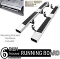 6 Inch Chrome Running Boards Side Step Rails B634