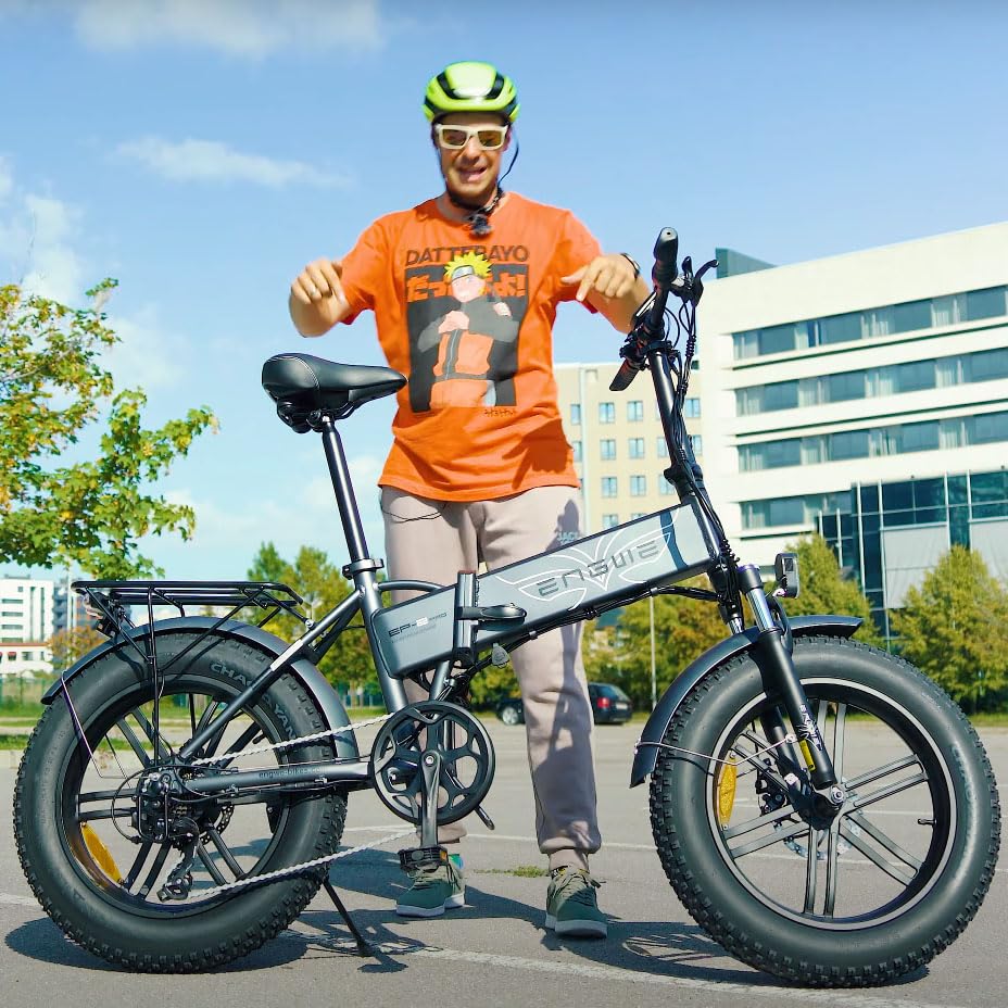 Foldable 20" x 3.0 Fat Tire Electric Bike with 52V 13AH Removable Battery Q232071
