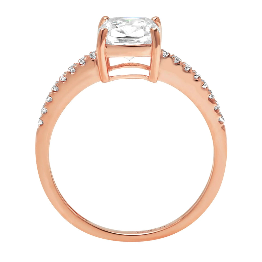 18K Rose Gold Engagement Ring F940