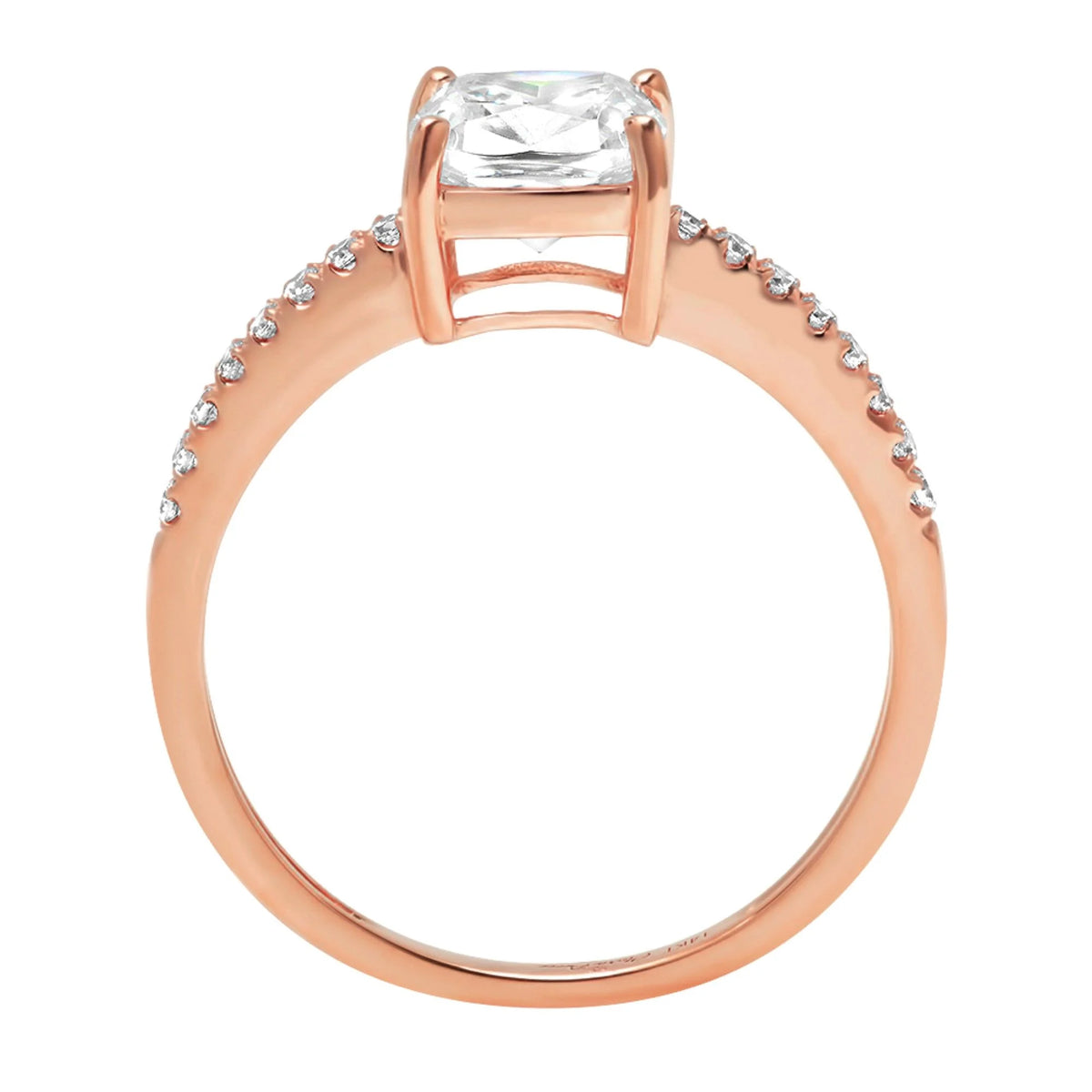 18K Rose Gold Engagement Ring F940