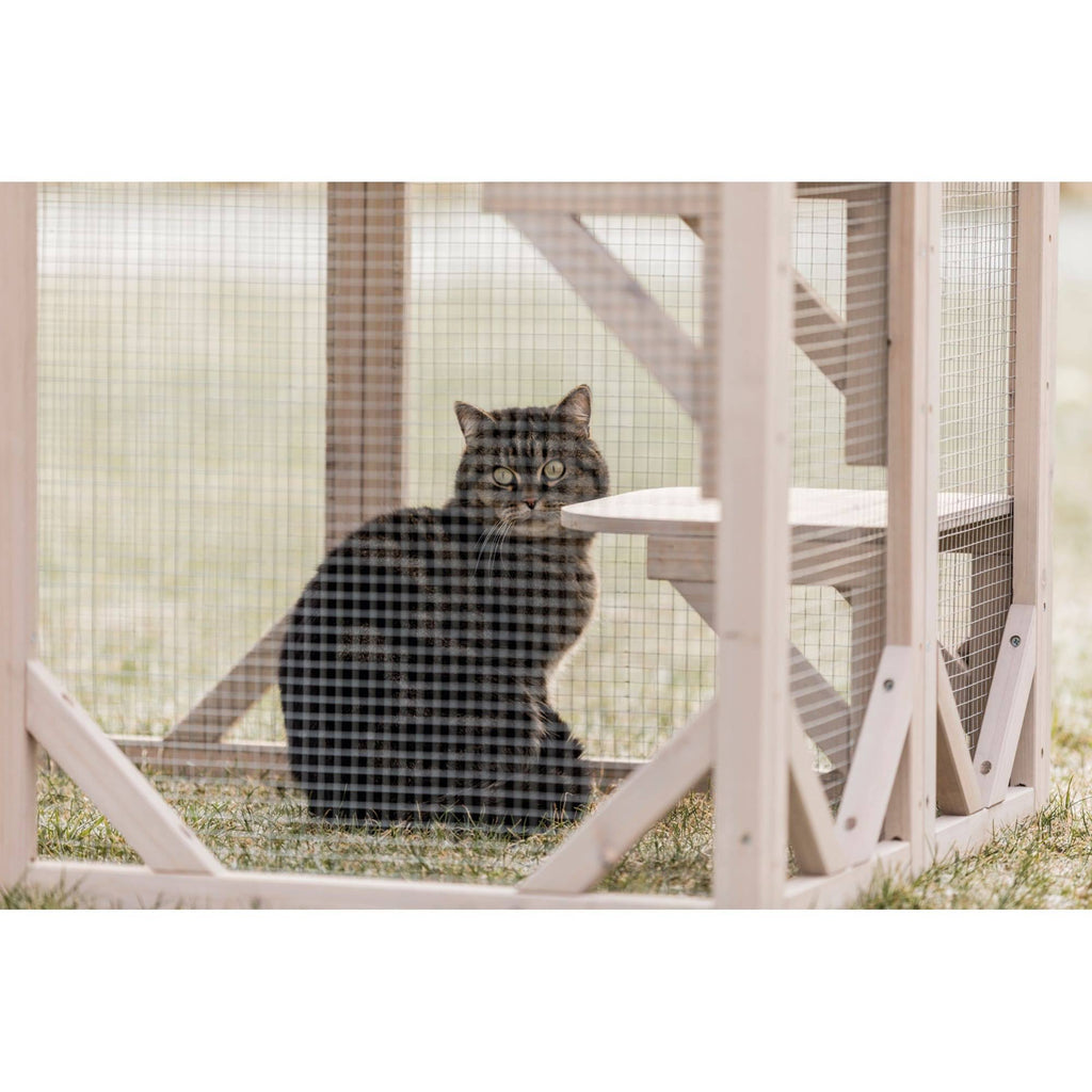Wooden Cattery Grey L96168