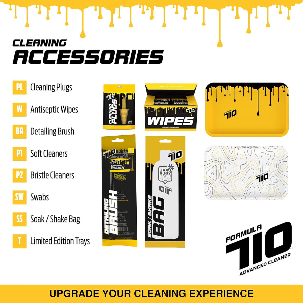 Formula 420 Bundle Pack : 1 Original Cleaner 12 oz, 1 Daily Use 16oz Concentrate makes 32oz & 1 Soak-N-Rinse 16 oz (3 bottles) E847