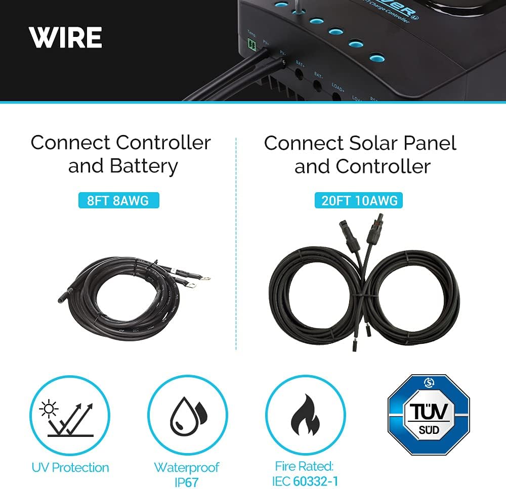 400 Watt 12 Volt Monocrystalline Solar Starter Kit with 40A MPPT Charge Controller M93324