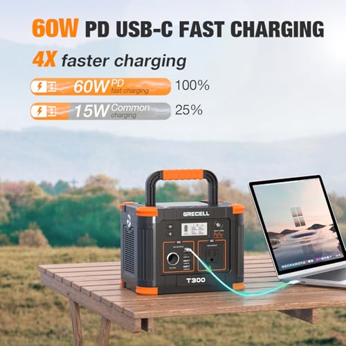 230.88Wh 300W Portable Power Station with 60W USB-C PD Output R407