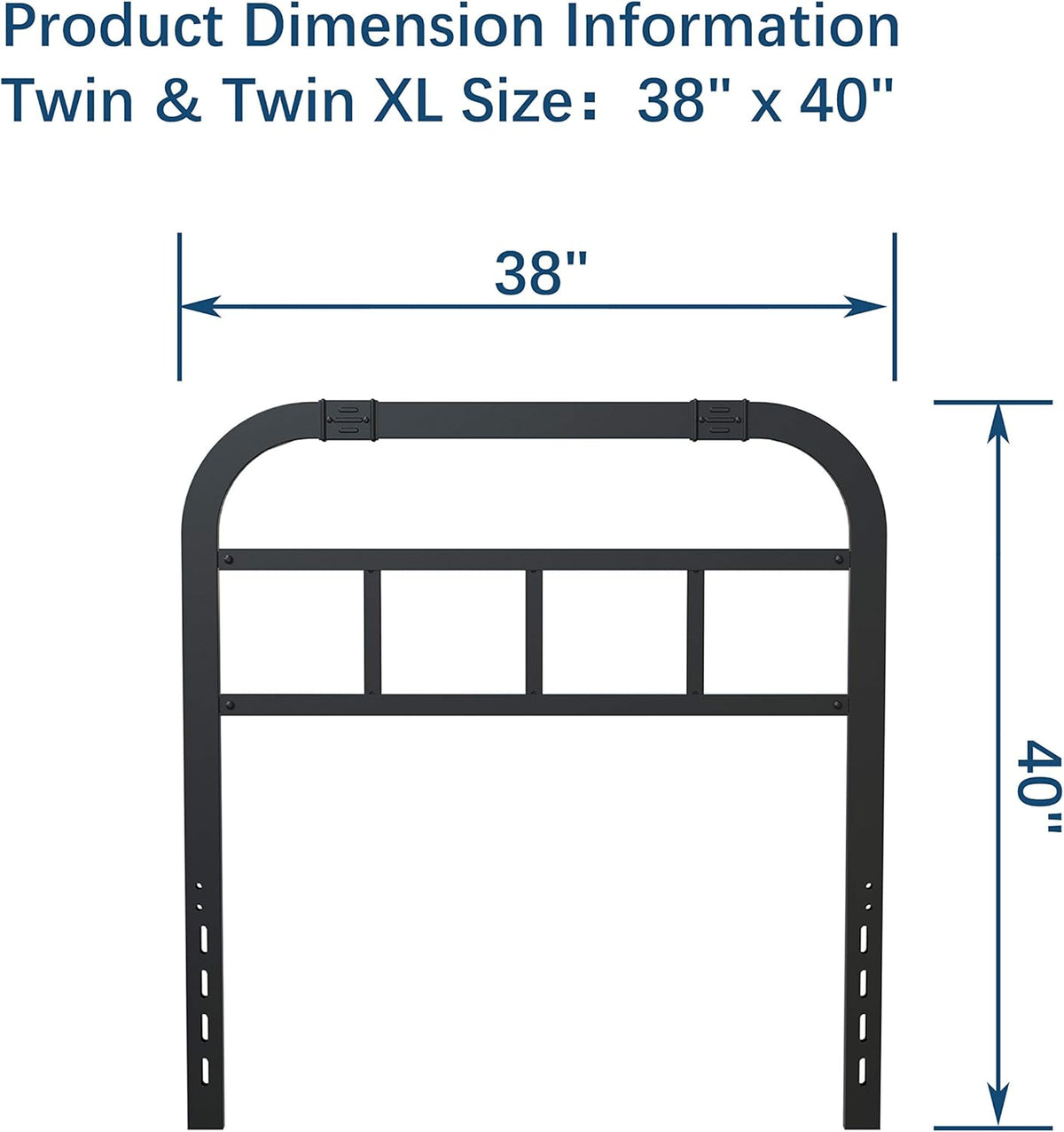 California King Metal Steel Bed Headboard F9442